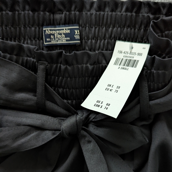 Satin black tie pants - Picture 3 of 5